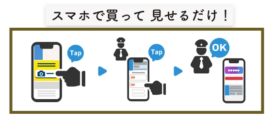 スマホで買って 見せるだけ！